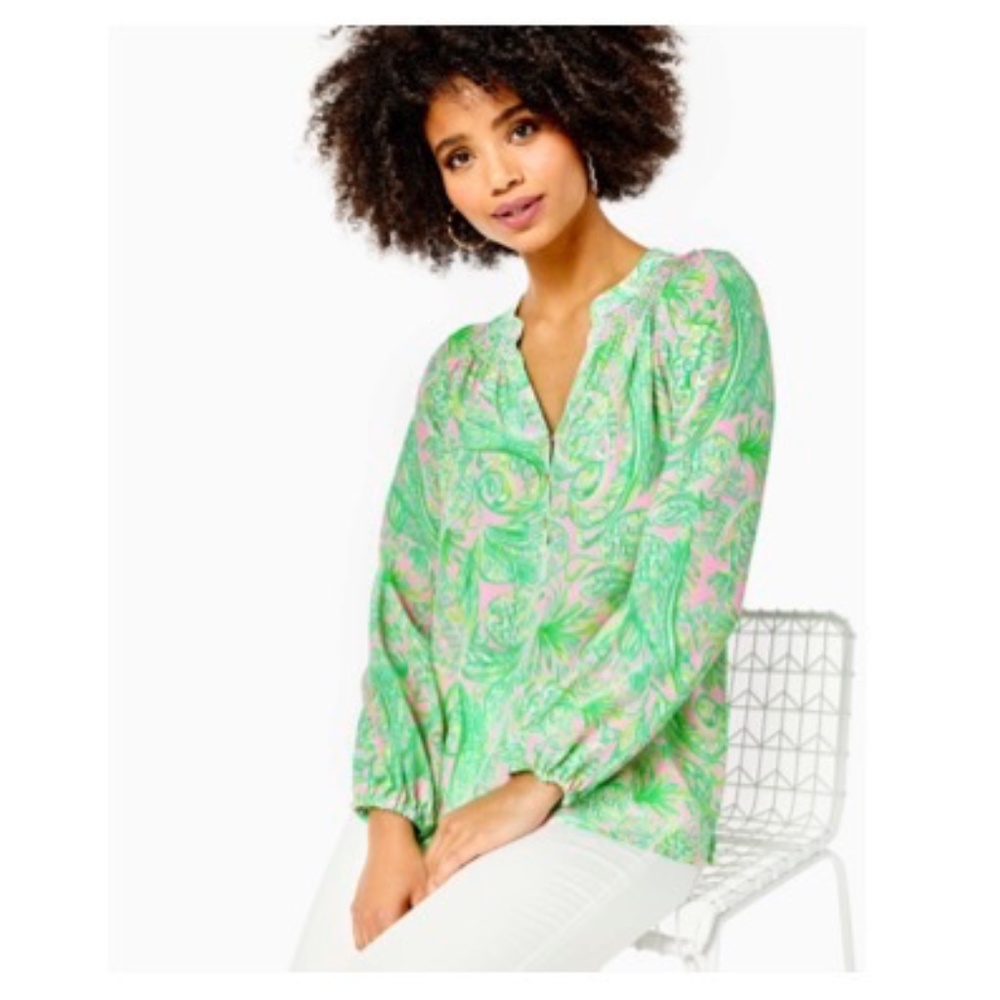 NWT!! Lilly Pulitzer - Elsa Silk Top in XXS
